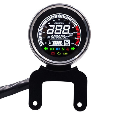 

Tachometer Gauge Kit with Holder Motorcycle Multi-function 12000rpm Tachometer Odometer LCD Display Tachometer