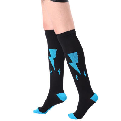 

Women Men Long Tube Compression Socks Knee Printed Quick Dry Sweat Absorption Outdoor Cycling Running Sportswear