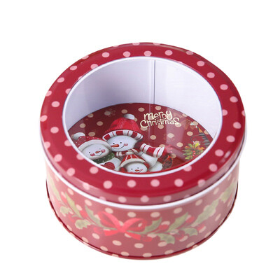 

Christmas Candy Gift Tin Box Kids Gift Mailbox Case Christmas Santa Claus Snowman Printed Sealed Jar Packing Boxes Decor