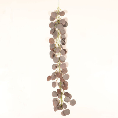 

Toponeto Simulation Plant Small Eucalyptus Green Leaf Money Leaf Home Decoration