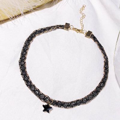 

Fashion Design Necklace Women gold star Pendant Chain Necklaces Collar Choker Jewelry