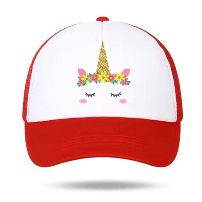 

Unicorn Adjustable Mesh Baseball Cap Kids Trucker Hat Boy&Girl