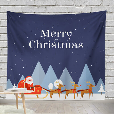 

Tailored Christmas Tapestry Elk Reindeer Wall Hanging Home Room Decor Xmas Festival