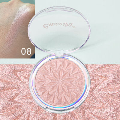 

8 Colors Baked Highlighter Powder All Over Shimmer blush Powder eyeshadow Texture Water-proof Silver Shimmer Light Beauty makeup