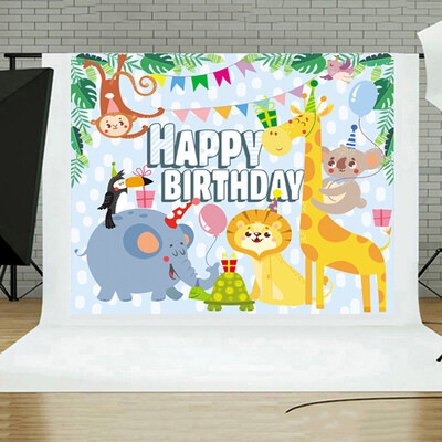 

Gobestart Happy Birthday Newborn Baby Photography Vinyl Backdrop Background Studio Props