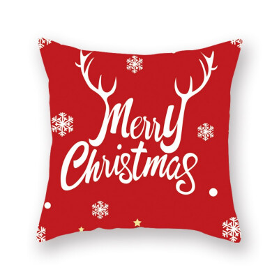 

Merry Christmas Throw Pillow Cushion Covers Decorative Pillowcases For Holiday Couch Bed Sofa Decor Xmas Gift