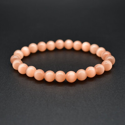 

9 Colors 8Mm Opal Bracelets Natural Stone Cat Eye Beads Bracelets For Unisex Women Men Charm Jewelry Gifts