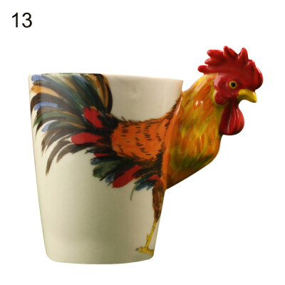 

350ML 3D Hand-painted Lovely Animal Ceramic Water Cup Creative Coffee Tea Mug