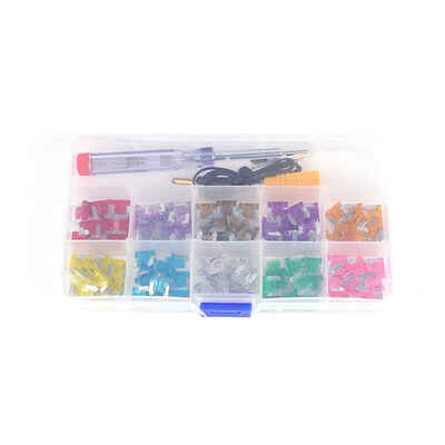 

100PCSSet Car Truck Boat Fuse Plugs Blade Mini Size Fuse Box Tools Assortment with Test Pencil Fuse Clip