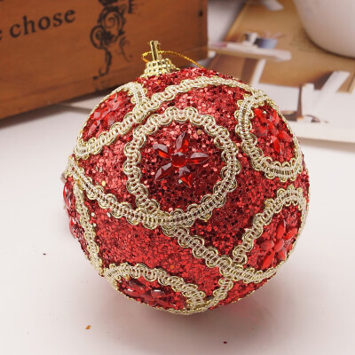 

Tailored Christmas Rhinestone Glitter Baubles Ball Xmas Tree Ornament Decoration 8CM