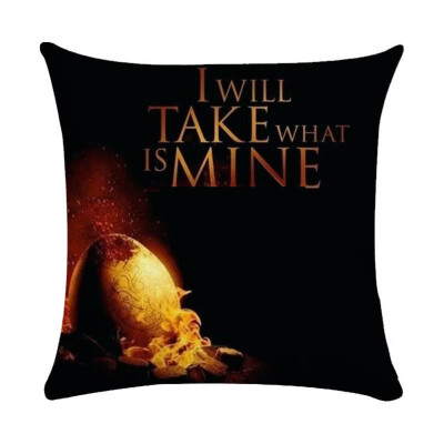 

18" Square Game of Thrones Cotton Linen Home Decorative Throw Pillow Case Cushion Cover 45cm45cm