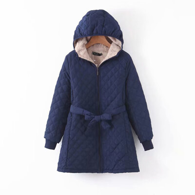 

Tailored Womens Regular Cotton Suit Plus Zipper Zipper Solid Color Warm Jacket