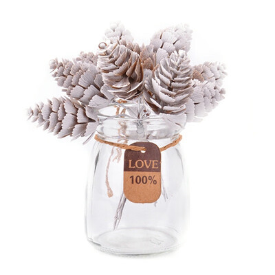 

10pcsbundle Artificial plants fake pine cone decorative flowers wreaths christmas wreath home decor diy gifts Handmade pompon