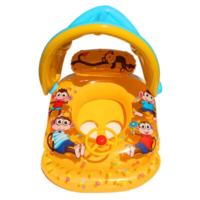 

Tailored Canopy Detachable Mouth Monkey Sunshade Childrens Boat Swim Ring