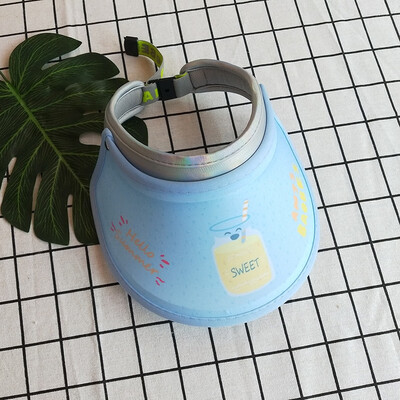 

Baby hat Summer sunshade cap Childrens sun cap Boys&girls breathable sunscreen thin cap eaves empty top hat tide