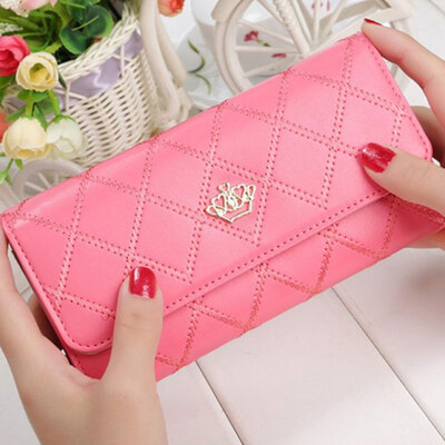 

Ladies Wallet Leather Double Zipper Wallet Women Purse Wallet with Card Compartment