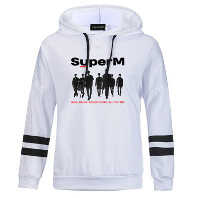 

2019 New Popularity Group Fashion Kpop Superm Baekhyun Hoodie Digital Album Hooded Sweatshirt Women Casual Long Sleeve Hoodies