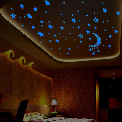 

Gobestart A Set Kids Bedroom Fluorescent Glow In The Dark Stars Wall Stickers