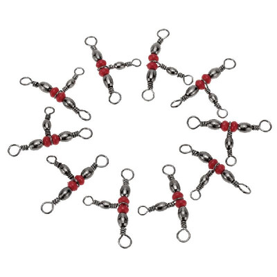 

10Pcs 5 3-way Swivel Connecting Ring Fishing Tackle Accessory