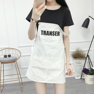

Women Mini Skirt College Style Candy Color Short Skirt Letter Print Big Pocket Mini Skirt For Girl Clothing