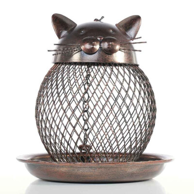 

Cat Shaped Bird Feeder Cat Shaped Vintage Handmade Outdoor Decoration Villa Garden Decoration