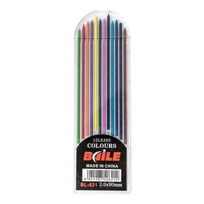

12Pcs\Box 2B 2Mm 12 Color Length 90Mm Mechanical Pencil Lead Art Sketch Drawing Color Lead School Office Supplies