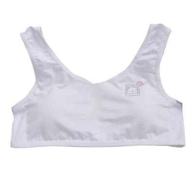 

New Teens Cotton Girls Bra Sports Underwear for Teenager White Print Girl Training Bra Children Kids Underwear Clothing