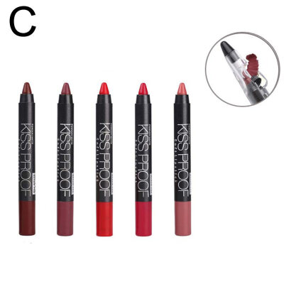 

5Pcs MENOW Long Lasting Waterproof Lip Cream Non-sticky Lipstick with Penknife