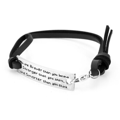 

Teachers Day Gift Can Adjust The Bracelet Teachers Gift Lettering Leather Rope Bracelet