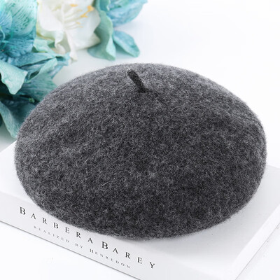 

Early spring 2019 New Vintage Beret woolen cloth thickened versatile female hat pumpkin hat art painter hat