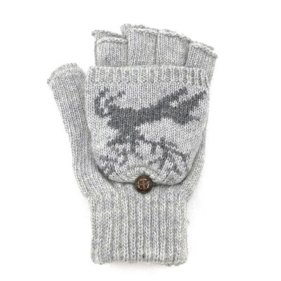 

Winter Braided Knitted Half Finger Flip Fingerless Convertible Mittens Gloves