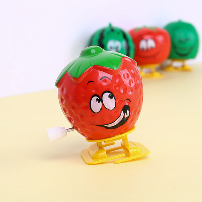 

YIWULAClockwork Surprise Gift 4 Pack Funny Kawai Fruits Bounce Toy Educational Toys