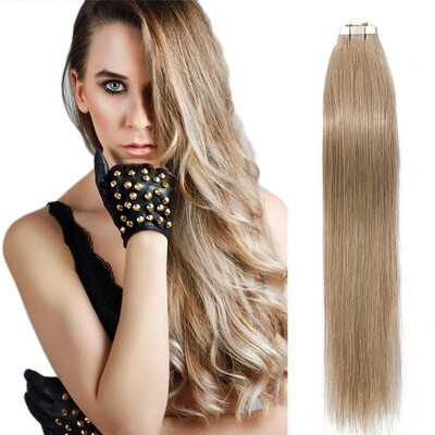 

12-24 inch Women Human Tape In Skin Weft Real Hair Extensions TAPE HUMAN HAIR 100 Brazilian Virgin Hair