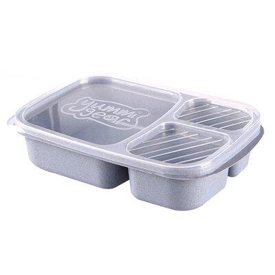 

3 Compartments PP Lunch Box Food Storage Container for Kids Adults Picnic