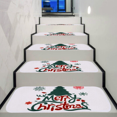 

Gobestart Christmas Decoration 1Set Non-Slip Coral Fleece Resistant Carpet Stair