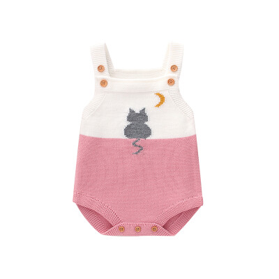 

Baby Boys Romper Spring Autumn Infant Baby Girls Wear Cute Cat Knitted Jumpsuit Wool Baby Clothing Romper Infant Boys Coat