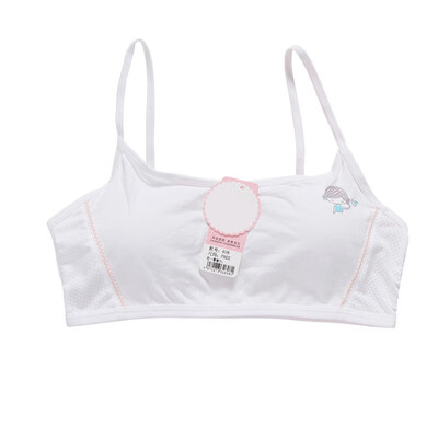 

Girls Cotton Bra Sports Underwear for Teenager White Print Girl Training Bra Children Kids Underwear Clothing 8-16T