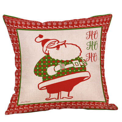 

Tailored Cotton Linen Christmas Tree Zipper Closure Pillow Case Throw Cushion Cover Home