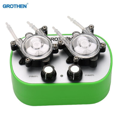 

GROTHEN G728-2 Peristaltic Liquid Dosing Pumps with Dual Pump Heads Stepless Speed Flow Control Small Hydraulic Equipment for Aqua