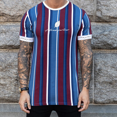 

Toponeto Mens Summer New Style Fashion Fitness Short Sleeves Letter Printing Blouse Top