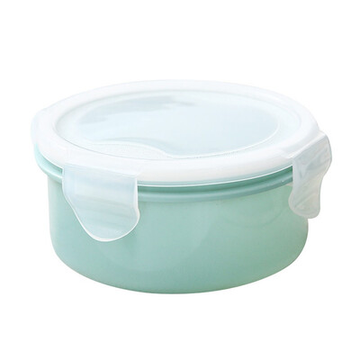 

Gobestart Food Refrigerator Storage Box Plastic Mini Round Small Lunch Box