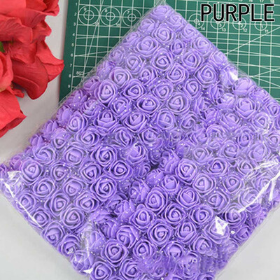 

144 Pcs Set Of Mini Foam Rose Artificial Flowers Rose Bouquet Wedding Decoration Craft Wedding Decoration Home Decoration