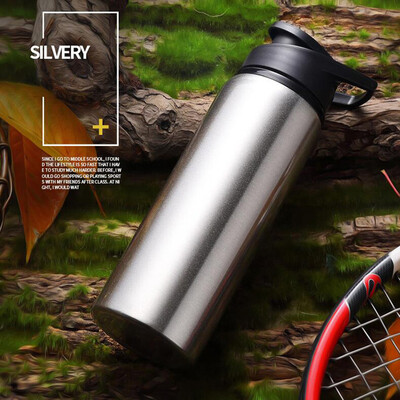 

Gobestart Portable Stainless Steel Sports Bottle Straight Drink Bicycle Travel Cold Kettle