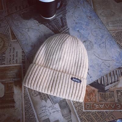 

Hat winter mens&womens warm ear protectors wool hat letters Joker knit Hat Korean casual lovers Turtleneck Hat tide