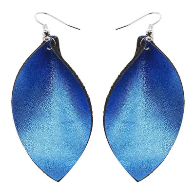 

Handmade Leather Earrings Boho Leaf Teardrop Hook Dangle Pendant Ear Stud Women Jewelry