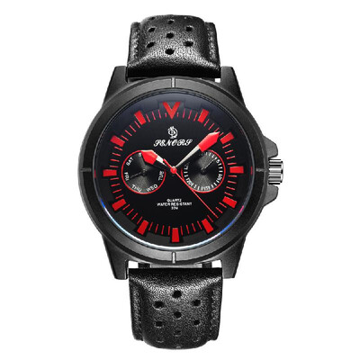 

SENORS 3ATM Water-resistant Sport Watch Men Quartz Watches Genuine Leather Band Watch Male Relogio Musculino