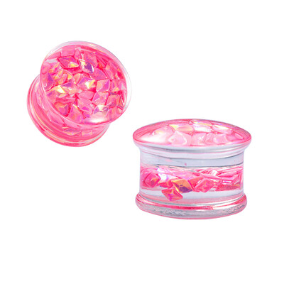 

1 Pair Pretty Acrylic Granular Design Ear Plug Body Piercing Jewelry Ear Stretcher 8-16Mm