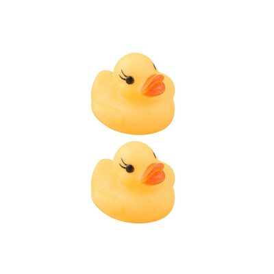 

Siaonvr 2Pcs Yellow Rubber-Duck LED Light Up Ducks Bath Toy Squeaky Water Play Kids