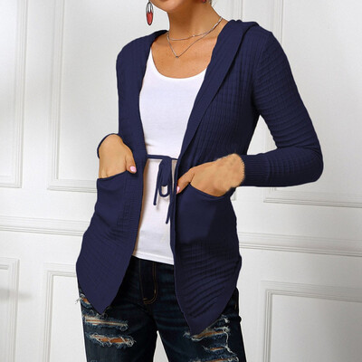 

Toponeto Womens Ladies Hooded Cardigan Plaid Long Sleeve Casual Coat Outerwear Coat