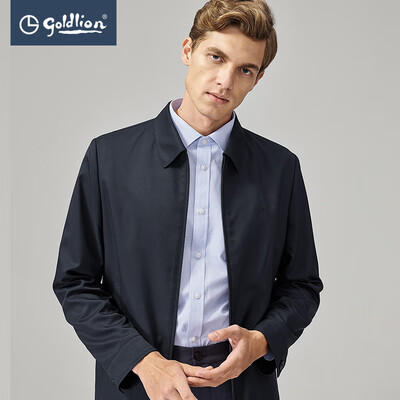

Goldlion Goldlion 2019 spring new style of business collar jacket jacket male Tibetan blue
